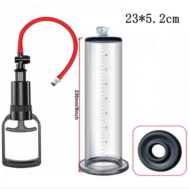 Manual Penis Pump Acrylic Penis Enlarger Sex Toy For Men Vacuum Pump Male Masturbation Penis Extender Trainer Adults Sex Product
