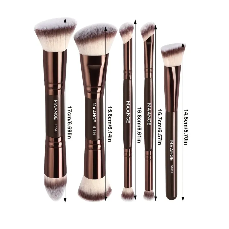 5pcs Makeup Brush Set Foundation Blush Concealer Eyeshadow Brushes Multi-Purpose Makeup Brush Kit Professional Brushes — image 2