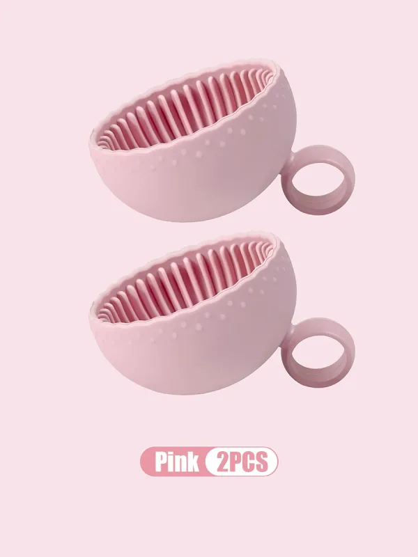 Mini High Appearance Makeup Brush Cleaner Bowl Shaped Washing Tool Cleans Brushes Cushion Puffs Sponges Space Saving Portable