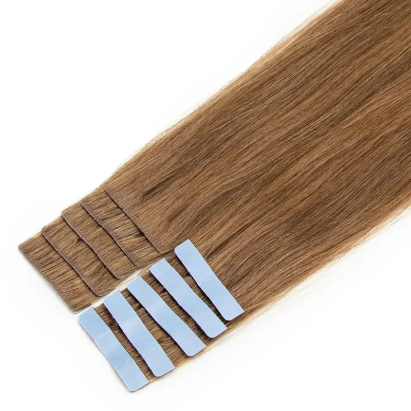 Invisible Tape In Extensions Emberi Haj Seamless Pu Skin Weft Injektált hajhosszabbítók Kézzel kötött ragasztók Tape-Ins 10db/csomag