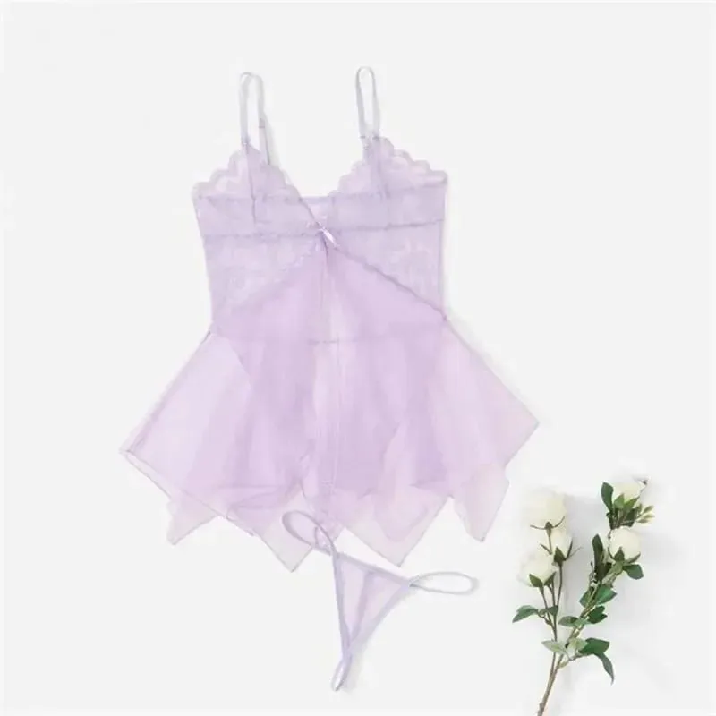 Sexy Lingerie For Fine Women Women'S Lace Fluoroscopy Beauty Tulle Elegant Reverie Sexy Lingerie Fantasy Tulle Intimate Set New
