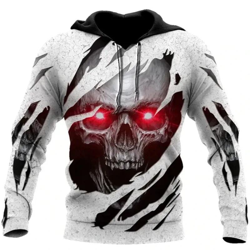 Vintage Skull 3D Print Hoodie Men/Women Casual Fashion Hoodies 2026 Pullover Sweatshirts Oversized Unisex Men Coat