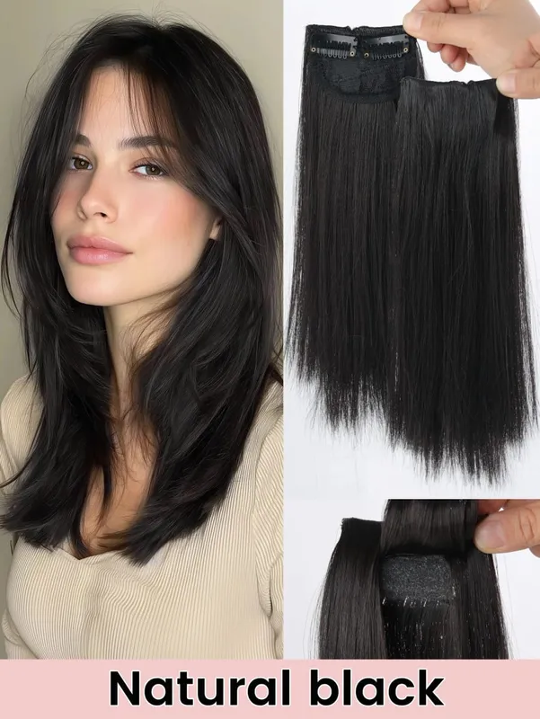 Invisible Seamless Synthetic Hair Pads Clip In One Piece Increase Hair Volume Hair Extensions Top Side Cover Hairpiece
