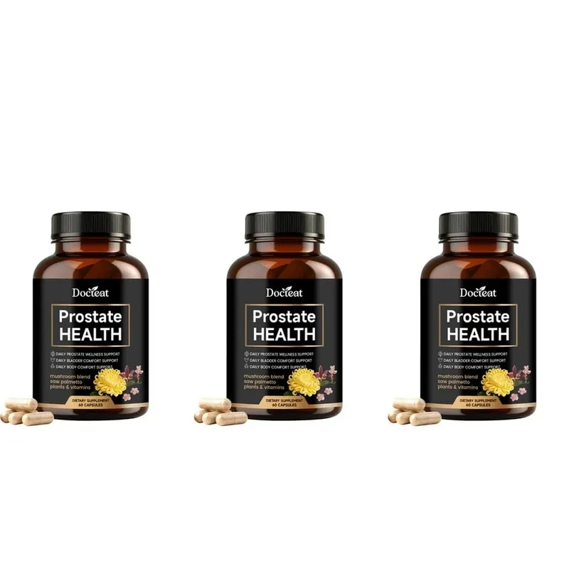 Prostate Health Capsules for Men Saw Palmetto Pumpkin Seed & Lycopene with Zinc for Urinary Flow & Bladder Comfort 60 Count