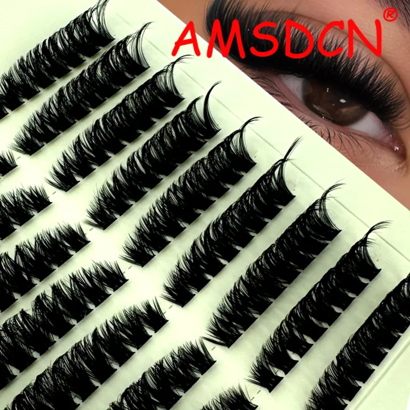 9-row fluffy curly eyelash bundle extension line 60D/80D left/right cat eye eyelash extension line can be reused