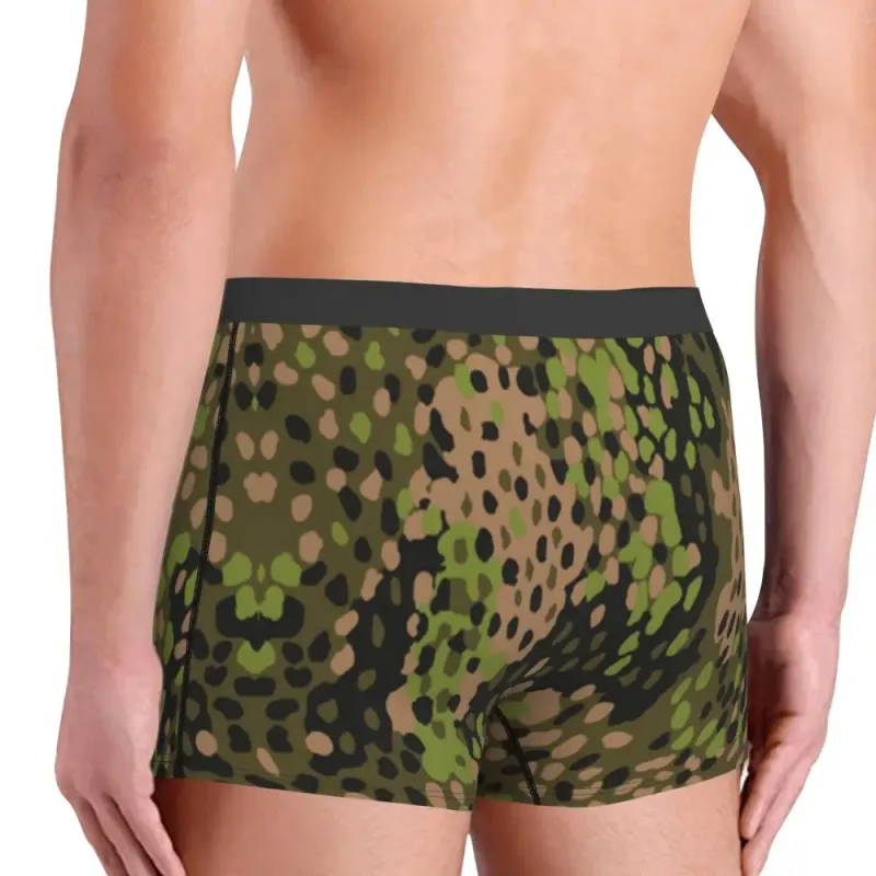 Male Cool WW2 Camo Underwear Germany Arm Military Camouflage Boxer Briefs Stretch Shorts Panties Underpants