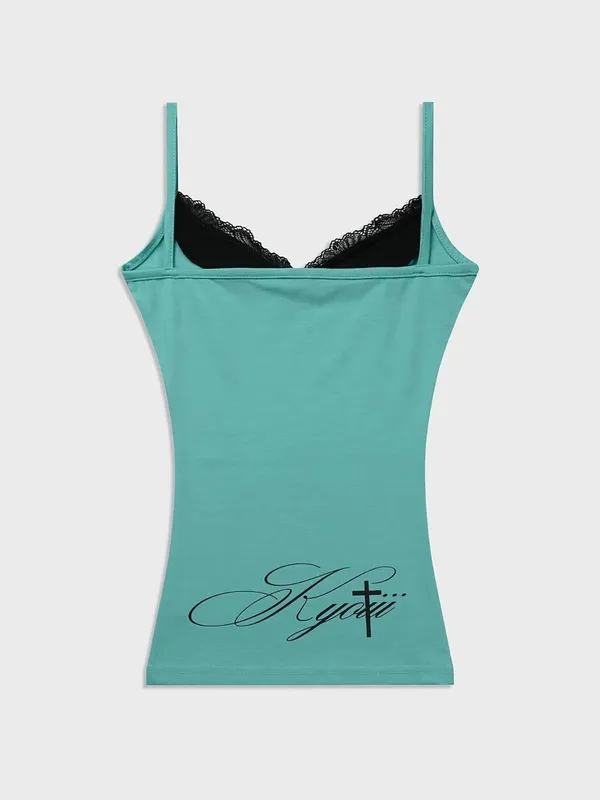 Summer Slim Fit Sleeveless Top Lace Camisole Vest New Style for Slimming Look