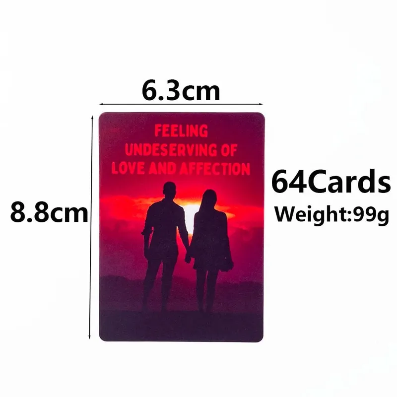 8.8x6.3cm Oracle Blocks to Love Puzzle Cards - Leisure Family And Friend Party Game Set of 64