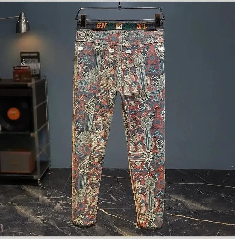 Autumn New Fashion 2026 Men's Jeans Small Straight Elastic Loose Simple Korean Trend Pants Low Rise Jeans Man Pants