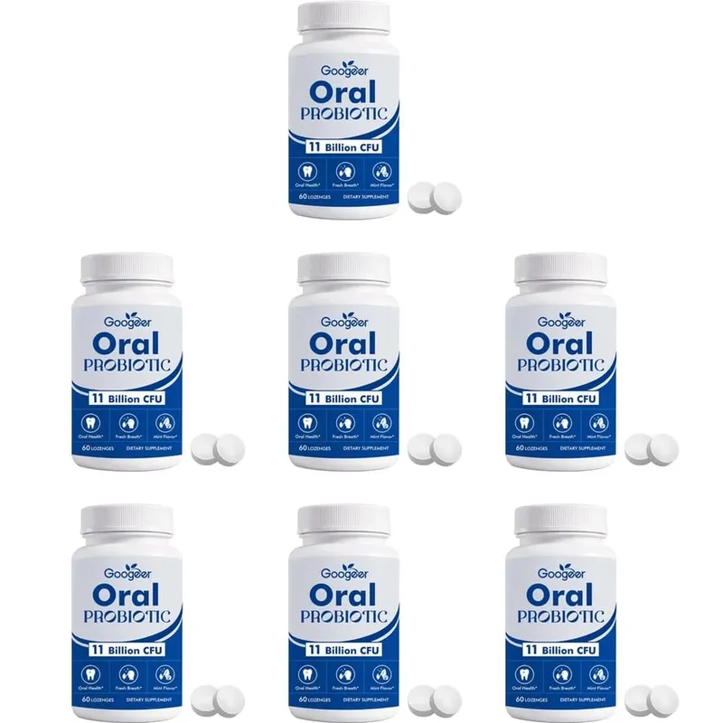 Googeer Oral Probiotic Lozenges 11 Billion CFU Mint Flavor Supports Oral Gum Throat Health and Fresh Morning Breath 60 Lozenges