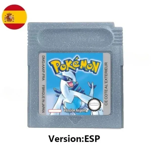 Cartouche de jeu vidéo Pokemon 16 bits, plusieurs styles, rouge, bleu, cristal, doré, vert, argent, jaune, carte de Console GB/SP