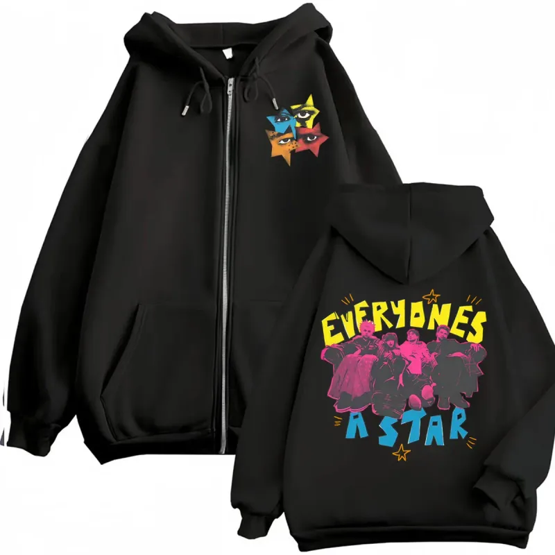 5 Seconds of Summer Everyone's A Star World Tour Zip Up Hoodies Men Women Harajuku Hip Hop Gothic Jacket Sweatshirt Hoodie Coats