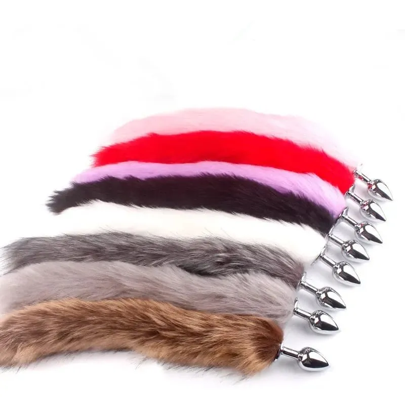 Fox Tail Anal Plug Sex Anal Toy Butt Plug For Women Adult Sex Toy Stainles Steel Anal Plug Smooth Butt Plug Cosplay BDSM Sex Toy