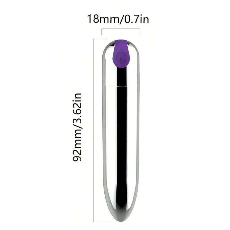 USB Rechargeable Bullet Vibrator - Waterproof Mini Powerful Vibrator 10 Modes Clit G-Spot Stimulator Sex Toy for Women