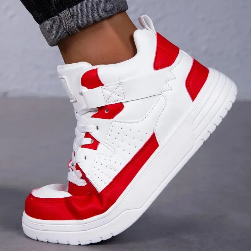 Men‘s Shoes Fashion High-top Sneakers High Quality Leather Casual Shoes Classic Lace Up Ankle Boots Sport Running Shoes for Men
