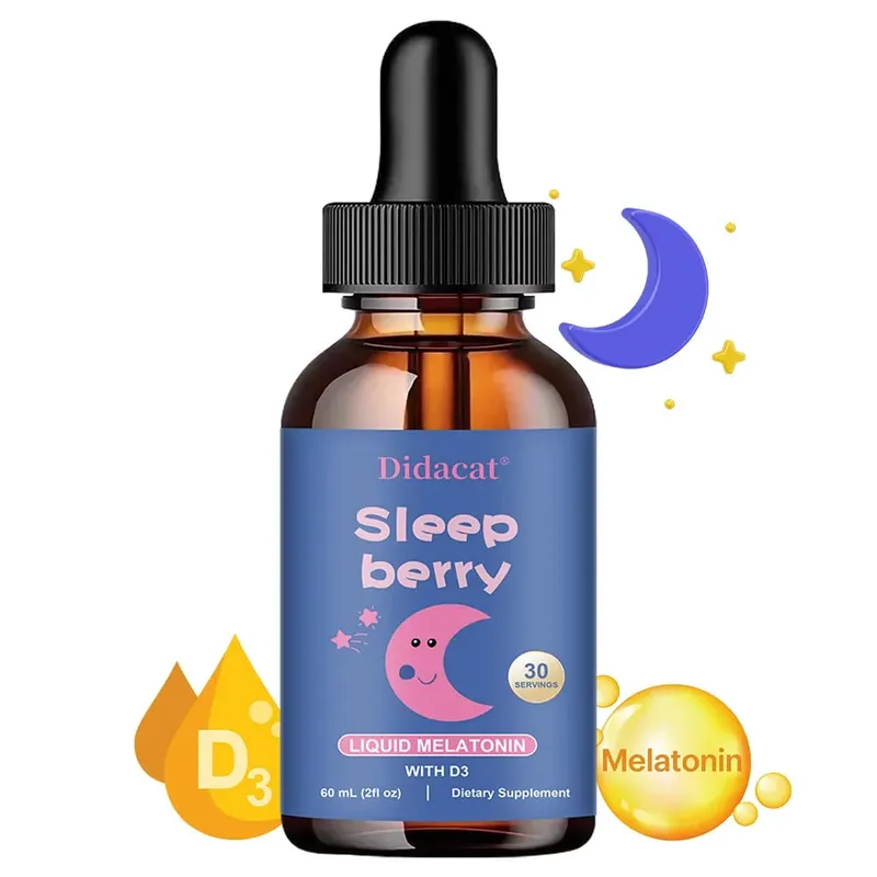 Melatonina líquida - con saúco y vitamina D - Apoyo al sueño del sistema inmunológico - Gotas de melatonina