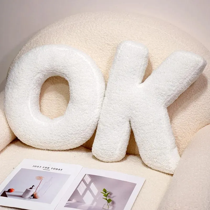 Hot Wholesale Cozy English Letters Pillow Sofa Cushion Living Room Decor 26 Letter Stuffed Doll Toy Kids Teaching Words Game Kid