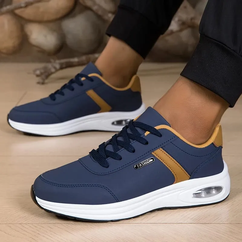 Men's Casual Sports Shoes Waterproof Walking Sports Shoes Casual Men's Leather Sports Shoes Non-slip Shoes Men's Tennis Shoes