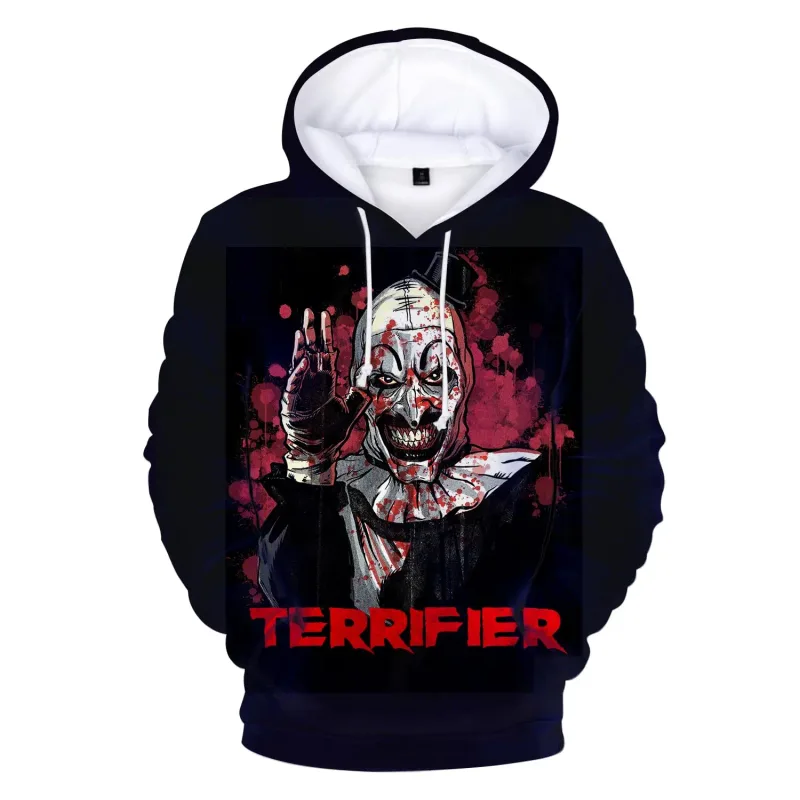 Horror Movie Terrifier 3D Print Hoodies Men Women Casual Streetwear Fashion Hoodie Sweatshirts Pullovers Tracksuits Man Clothing