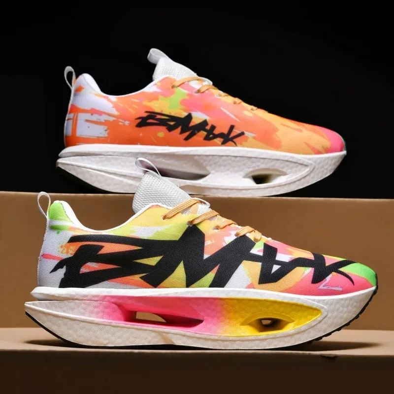 Men Running Shoes Carbon Board Marathon Speciality Sports Outdoor Air Breathable Lightweight Women Comfortable Athletic Sneakers