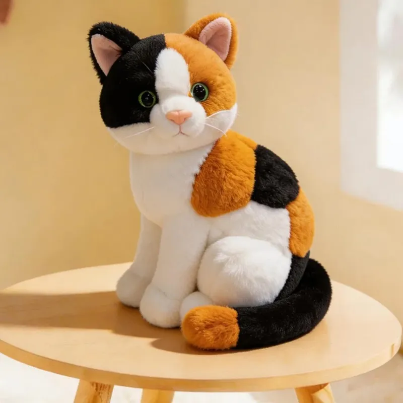 Plush Material Animal Body Pillow PP Cotton Filled 10inch Poultry Throw Pillows Cat Pattern Cute Design Animal Cushion Doll Toys