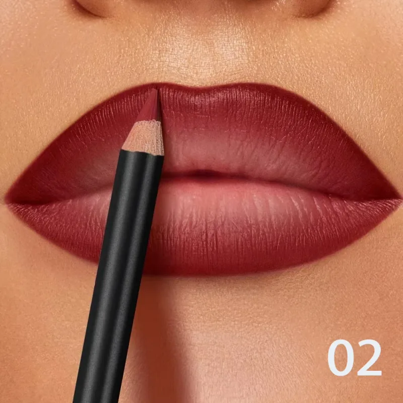 Delineador labial fosco à prova d'água de 6 cores - Fórmula de longa duração e sem transferência com acabamento fosco 6 tons versáteis