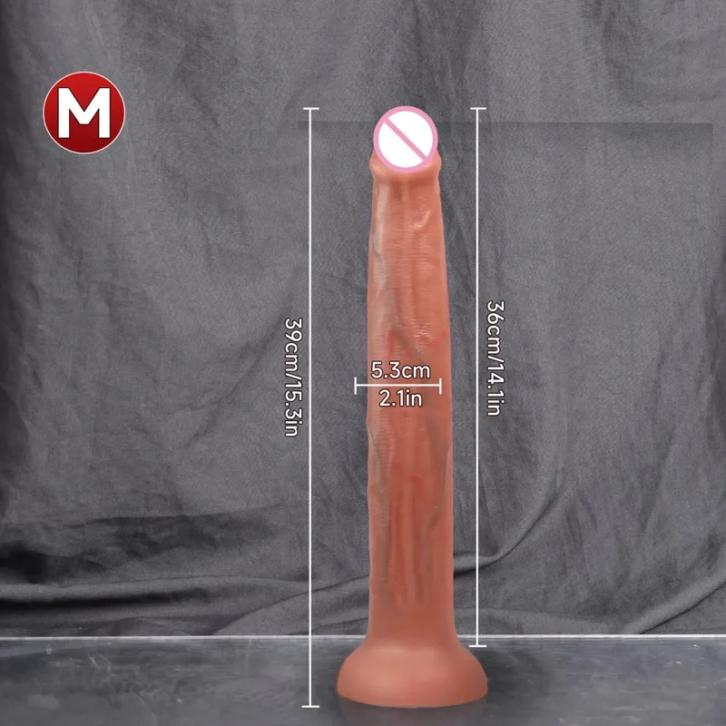 Long Dildo Realistic Snake Shape Single Layer Silicone Big Penis Soft Anal Sex Toys Suction Cup Dick for Women G-spot Orgasm 18+