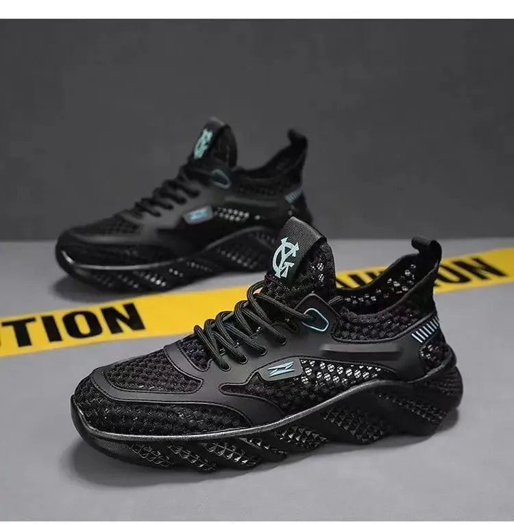 2026 Men's Sports Shoes Breathable Air Mesh Casual Style Summer Shoes PVC Outsole Round Toe Low Cut Comfortable Running Shoes