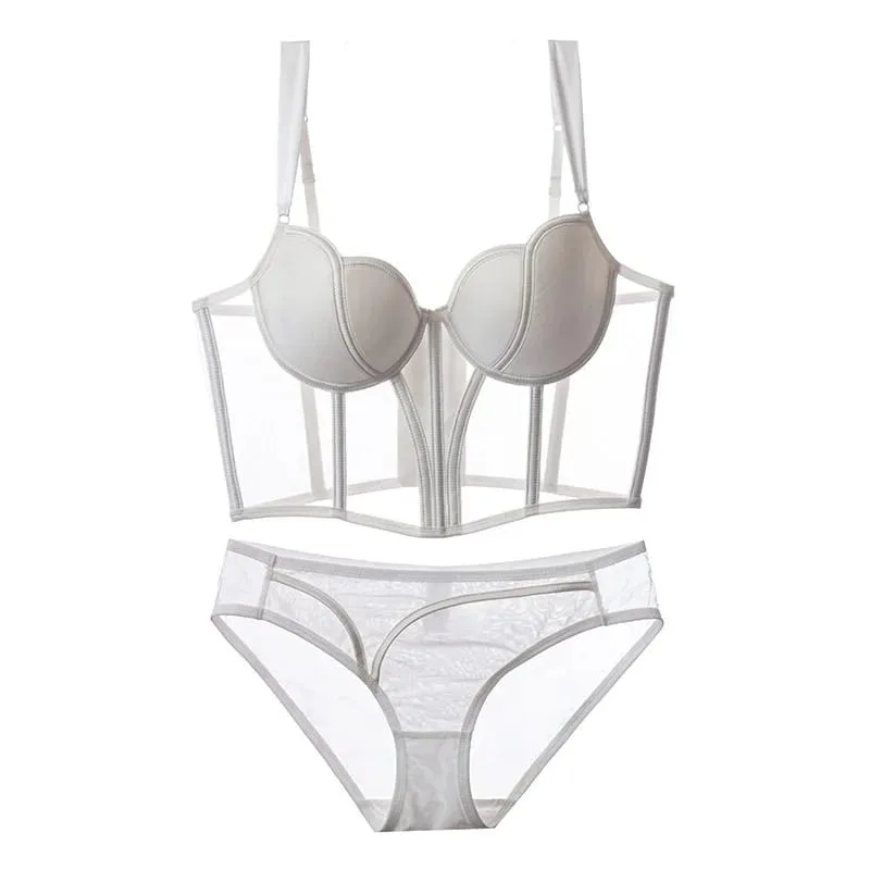 Hot Sale French Style Vest Bra Women Soft Underwire Thin Anti-Sagging Lift Support Small Bust Comfort Intimates