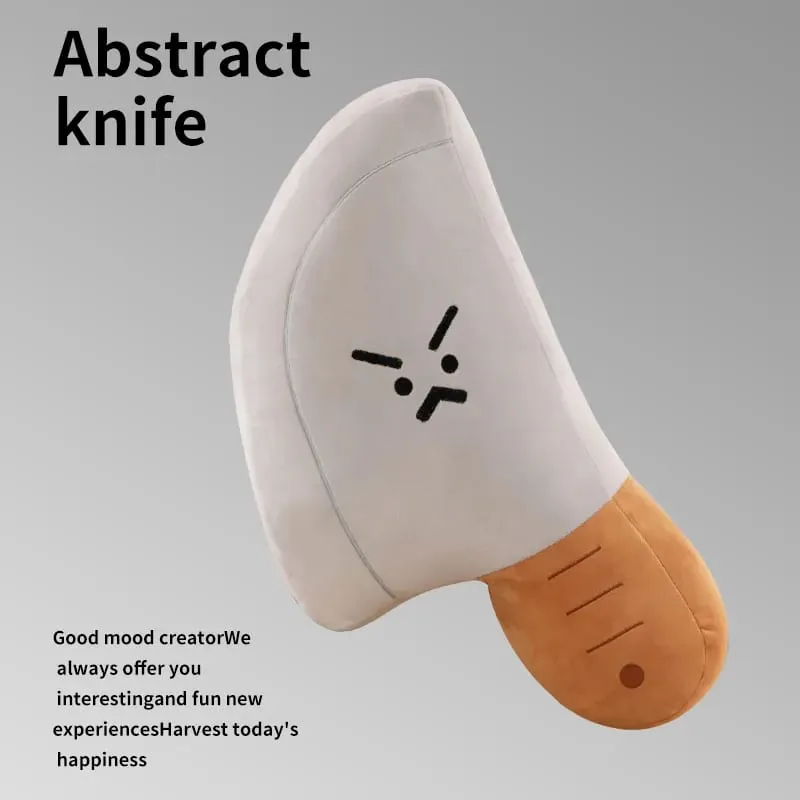 Small Knife Doll Plush Toy Funny Abstract Cutting Knife Hug Pillow Doll Grab Machine Doll Gift Kawaii Peluche