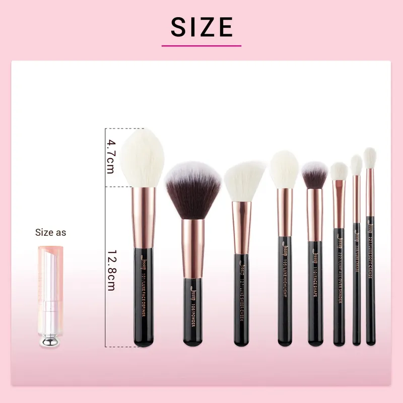 Jessup Professional Makeup Brushes Set 25pcs Natural-Synthetic Foundation Powder Eyeshadow Make up Brush Blushes Black T155