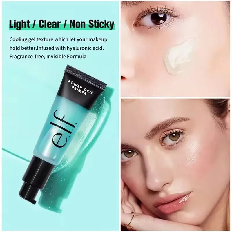 Elf Primer Gel Fissante Spray Idratante a lunga durata Controllo del sebo Resistente al sudore Pori lisci Pelle Corretta Effetto trucco per tutti i giorni e feste
