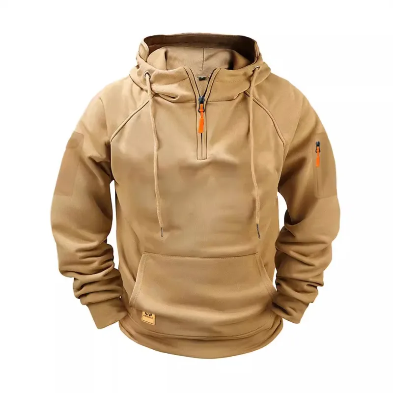 2025 New Men's Keep Warm Hoodie Streetwear Jacket Long Sleeve Sweatshirts Zipper Hooded Pullover Male Running Hooded Sweatshirt