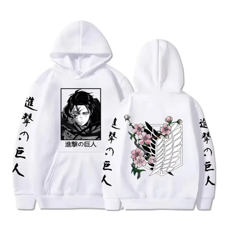 Nueva sudadera con capucha gigante de ataque Levi con capucha gráfica ropa para hombres y mujeres otoño cálida sudadera con capucha calle Top