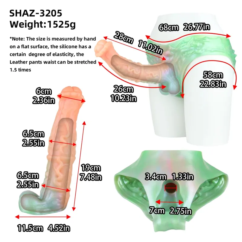3D Horse Penis Shaped Wearable Cock Sleeve Gradient Color Skin-Friendly Liquid Silicone Adult Couple Intimate Sex Toys