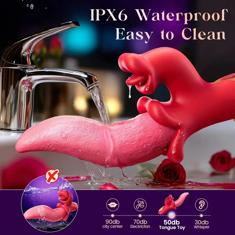 3 in 1 Tongue Licking Dildo Vibrator for Women Flapping Rotating Clitoris Stimulator G Spot Massage Female Masturbator Sex Toy