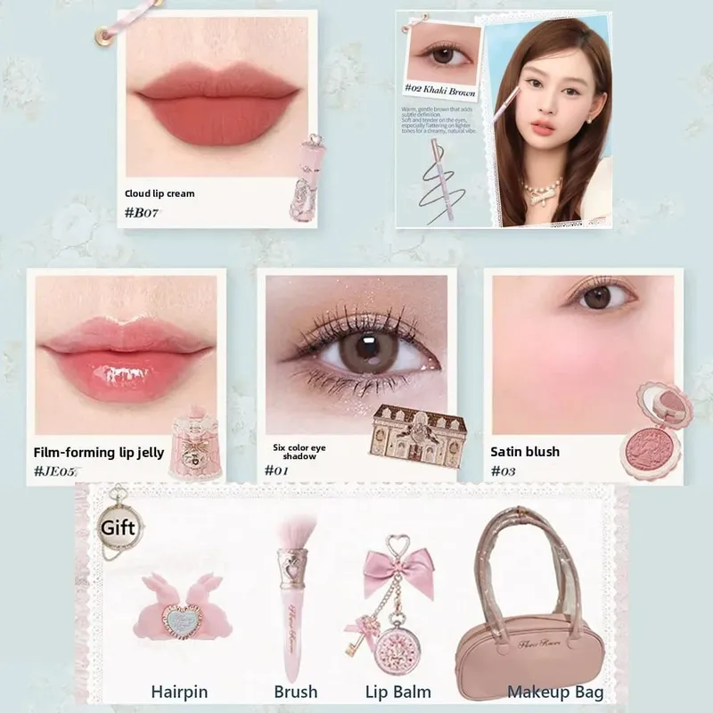Flower Knows Makeup Set Midsummer Fairytales Flowerknows Foundation Little Angel Highlight Strawberry Rococo Lip Glaze 11pcs Kit