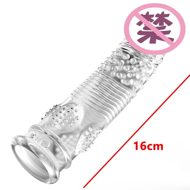 Extensión de pene realista, manga para pene, silicona reutilizable, alargador de pene, condones retardantes para hombres, consolador potenciador, Juguetes sexuales, tienda erótica