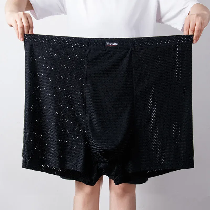 ฤดูร้อนตาข่ายนักมวยผู้ชาย 200 กก.PLUS ขนาด 13XL 12XL กางเกงกางเกงชายกางเกงเอวสูง 10XL ชุดชั้นในขนาดใหญ่กางเกงขาสั้นผ้าไหมน้ำแข็ง