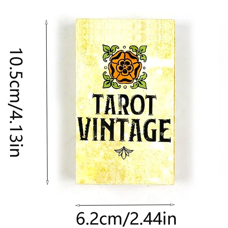 Tarot Vintage Cards 78 Cards English Visions Divination Edition Borad Playing Games For Beginners & Pros Ideal For Gift Giving