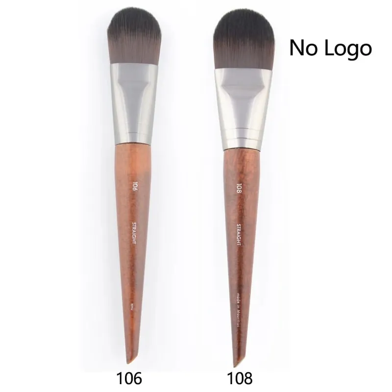 1 piece #108 Foundation Makeup brush Flat Liquid BB cream Natural wood straight Professional Face Mask Make up brushes Synthetic