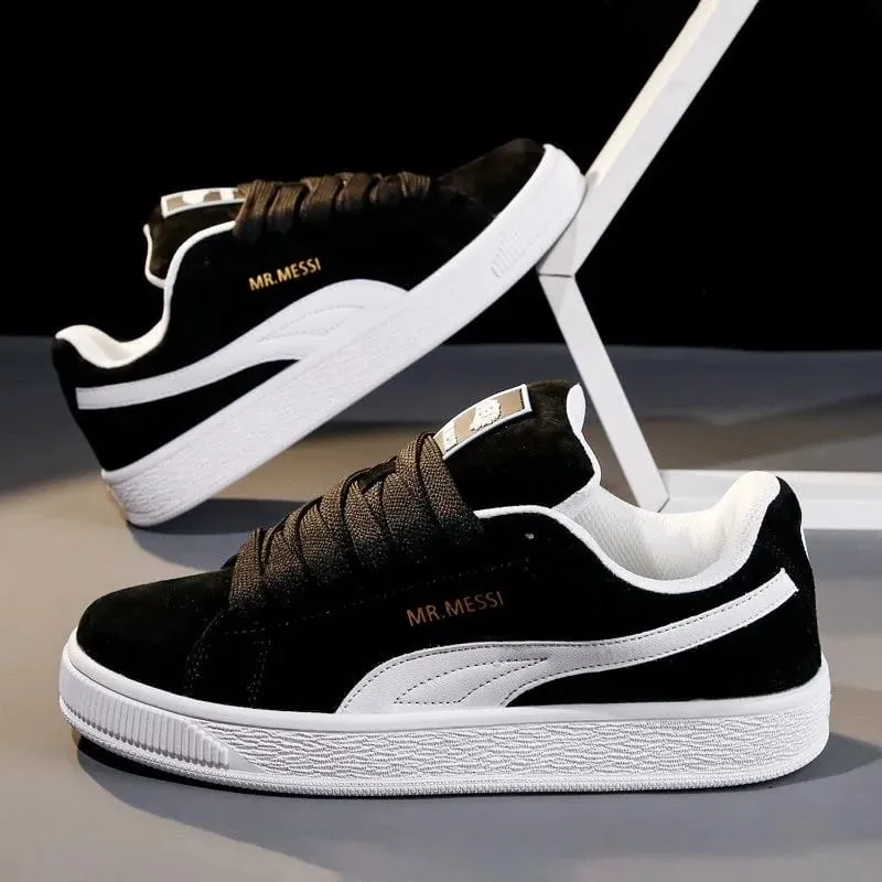 Skate Sneakers、LowTop Casual Board ShoesRetroFlat WalkingTrainers、Lace Up Platform Daily Footwear、Breathable Streetwear Sneakers