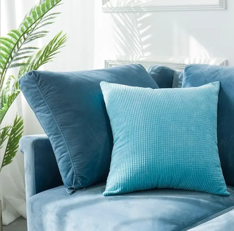 Solid Luxury Square Cushion Cover 30x50/40x40/45x45/50x50cm Soft Decorative Throw Pillow Case for Sofa Car Home