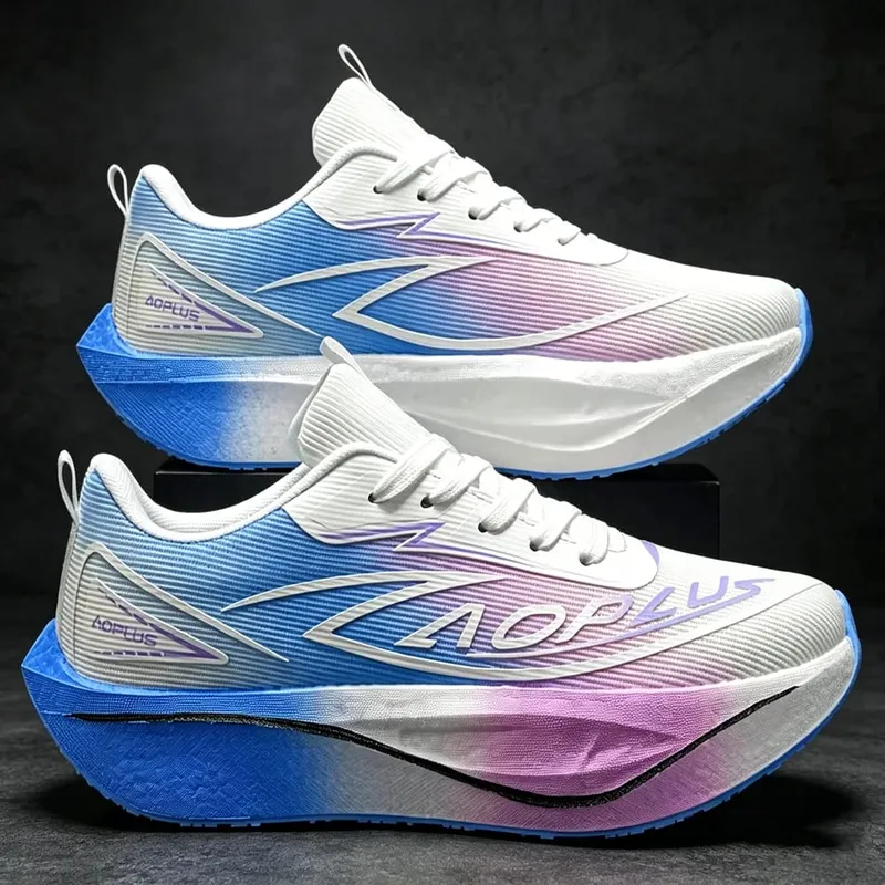 Running Shoes Men Sports Speciality Carbon Board Marathon Breathable Lightweight Women's Comfortable Athletic Nonskid Sneakers
