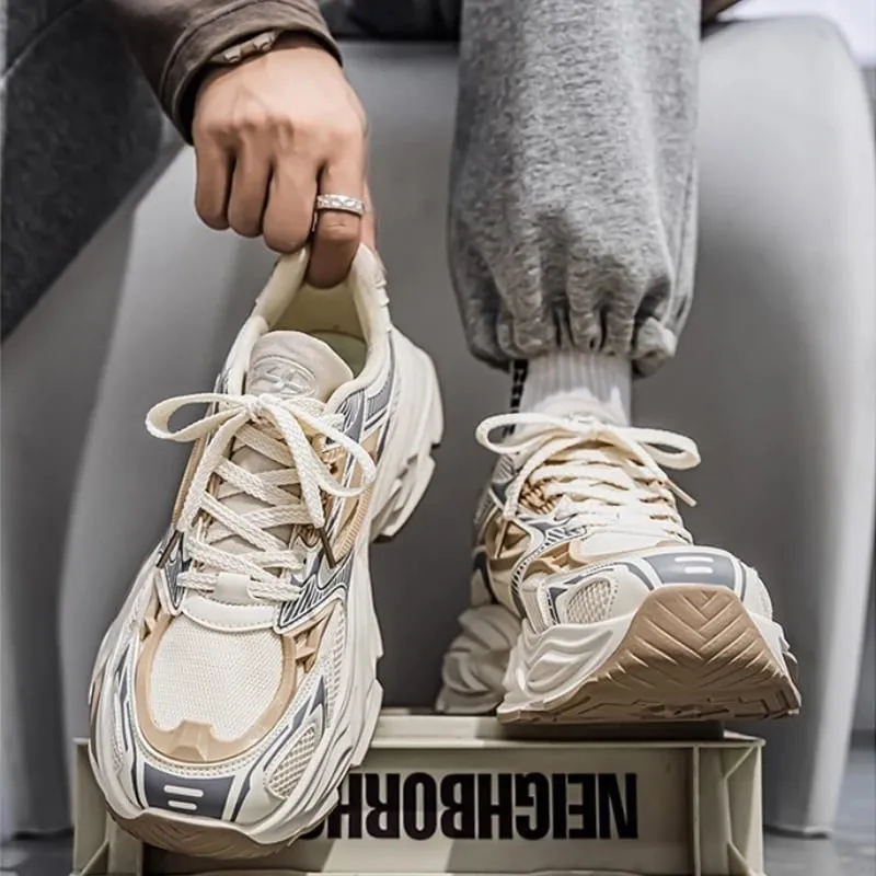 Men's Sneakers Luxury Breathable Tennis Shoes Lace Up Classic Fashion Platform Shoes Height Increase High Quality Shoes for Men