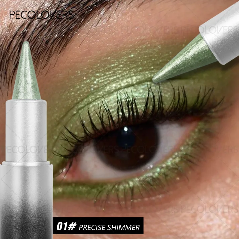1 Pc Monochromatic Glitte Shiny Eyeshadow Pen & Eyeshadow Stick Beautiful Eye-cathing Eye Makeup Look Perfect Gifts