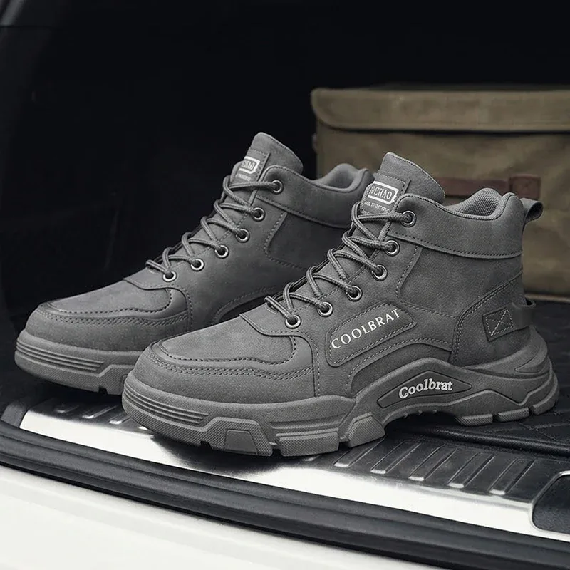 Primavera/Verano Tamaño Grande Moda Corte Medio Simple Alta Calidad Durable Cómodo Negocios Casual Deportes al aire libre Zapatos de Hombre