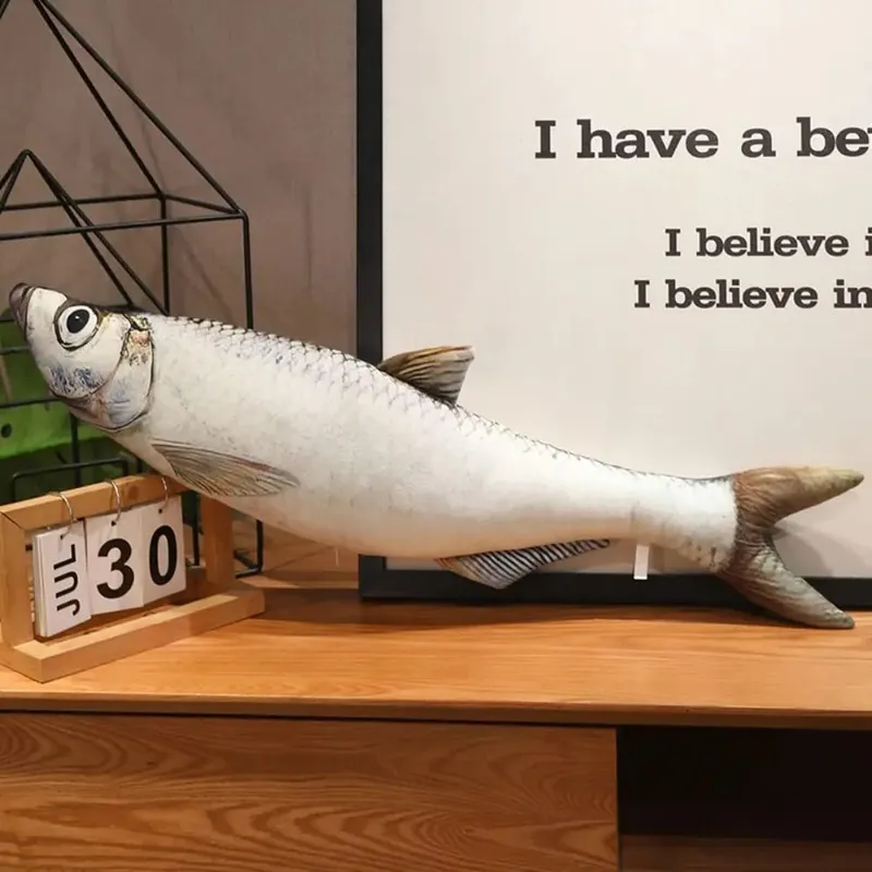Perch Simulation Fish Plush Pillow Grouper Stuffed Cartoon Fish Plush Toy Soft Lovely Fish Anime Pillow Dolls Living Room