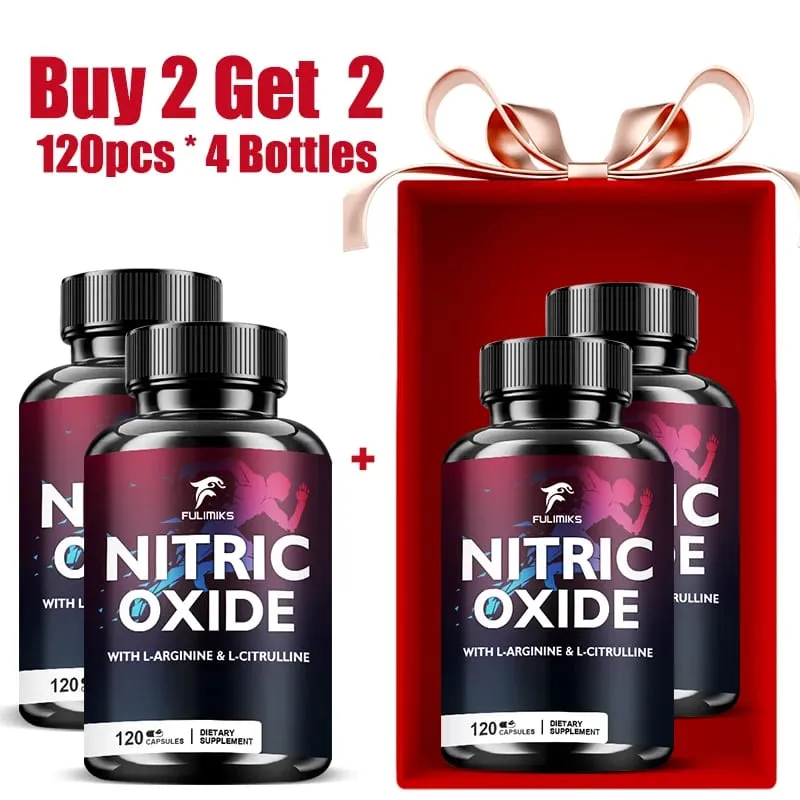 Nitric Oxide Tablets Capsules - Enriched with L-arginine and L-citrulline Complex To Promote Nutrient Flow To Muscles and Heart