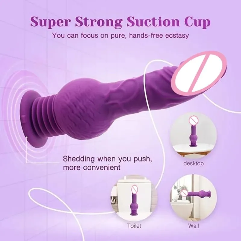9.29 นิ้วสมจริงDildos Thrusting Dildo Vibrator G-Spot Analกระตุ้น 10 โหมดสั่นผู้ใหญ่ของเล่นของเล่นสำหรับผู้หญิงผู้ชาย